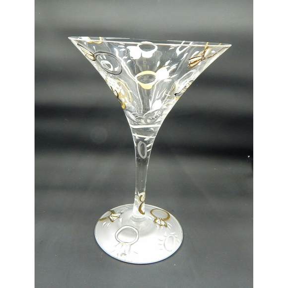 Lolita Wedding Tini Love My Martini Glass 7oz Hand-Painted - Picture 3 of 10